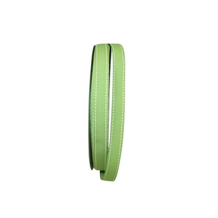 RELIANT RIBBON 0.625 in. 50 Yards Grosgrain Saddle Stitch Ribbon, Lime 25133-204-03K